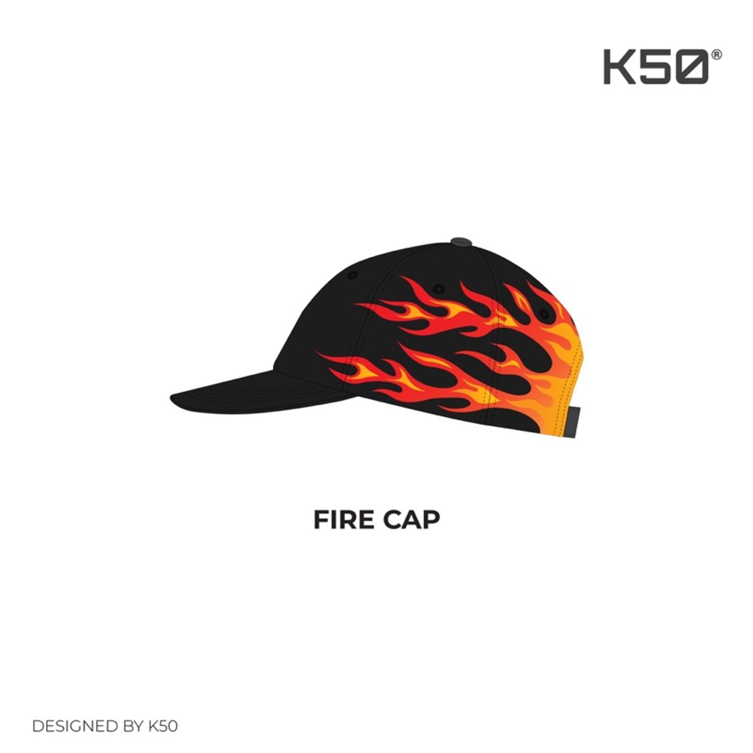 Fire & Skull Cap