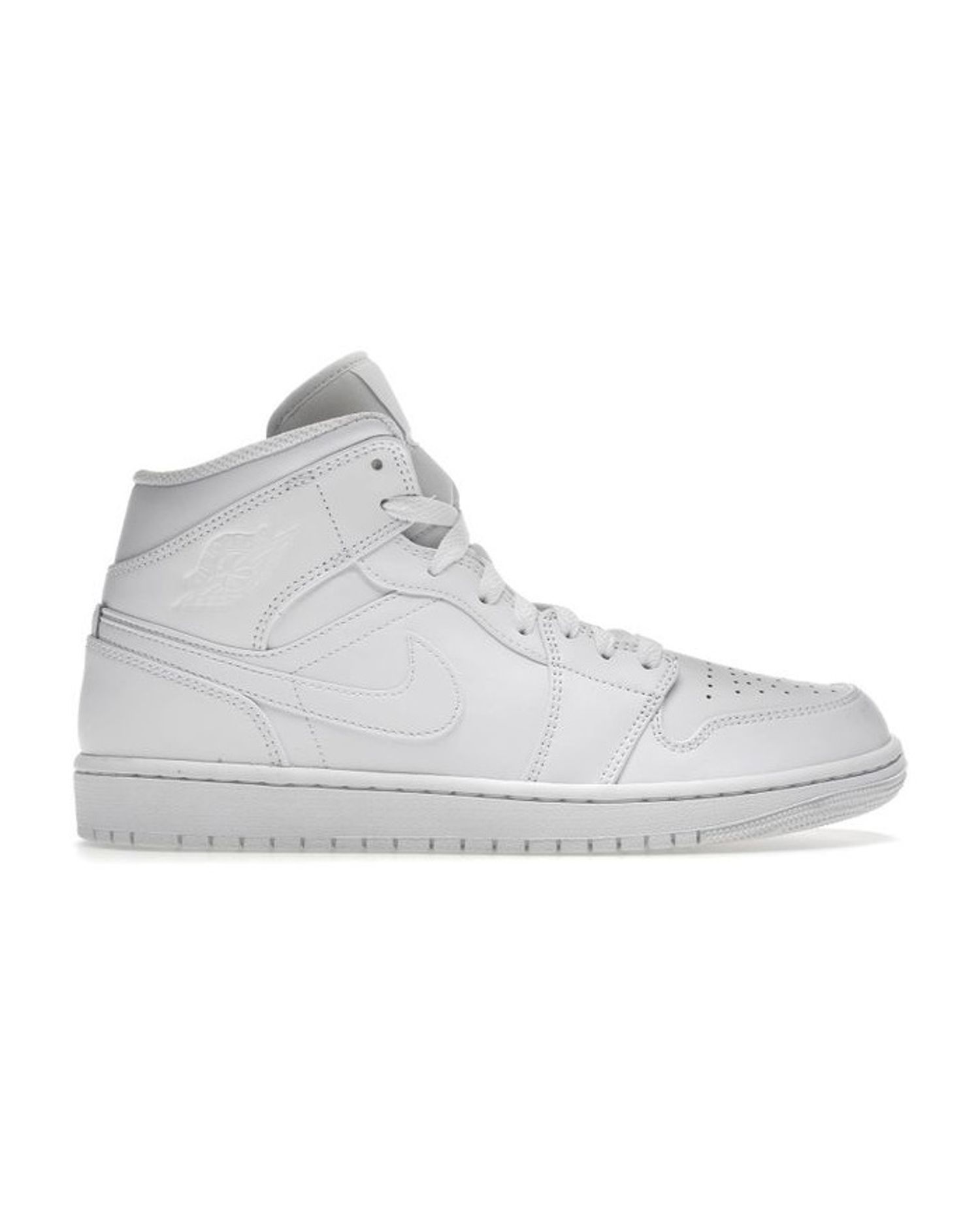 Jordan 1 Mid Triple White
