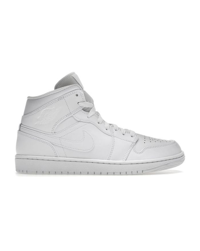 Jordan 1 Mid Triple White
