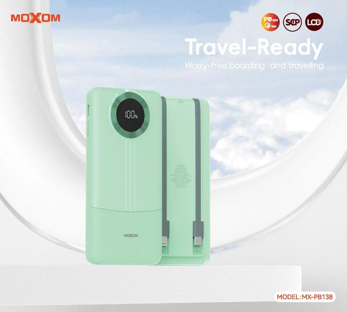 Moxom MX-PB138 Зөөврийн Power Bank (10000 mAh)