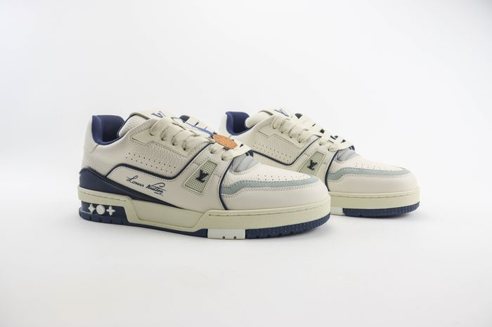 Louis Vuitton Trainer #54 Signature White Marine