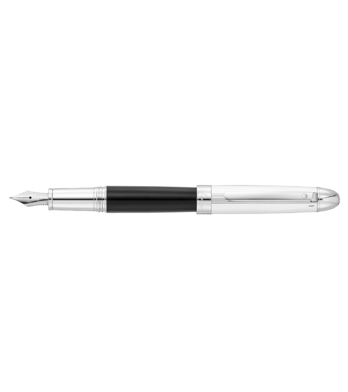 Waldmann Précieux pinstripe pattern black lacquered 18K gold nib