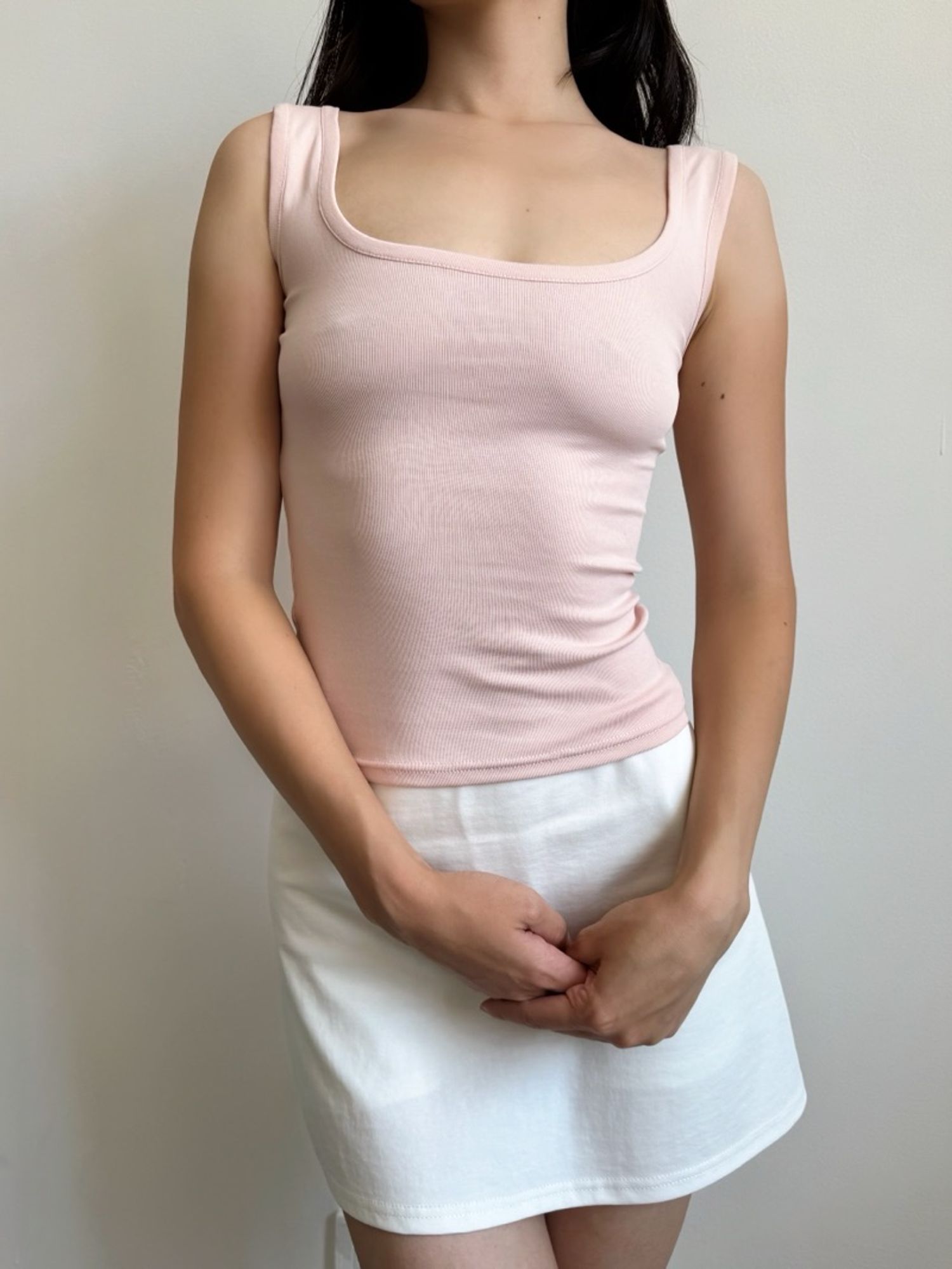 Peachy pink tank top #1