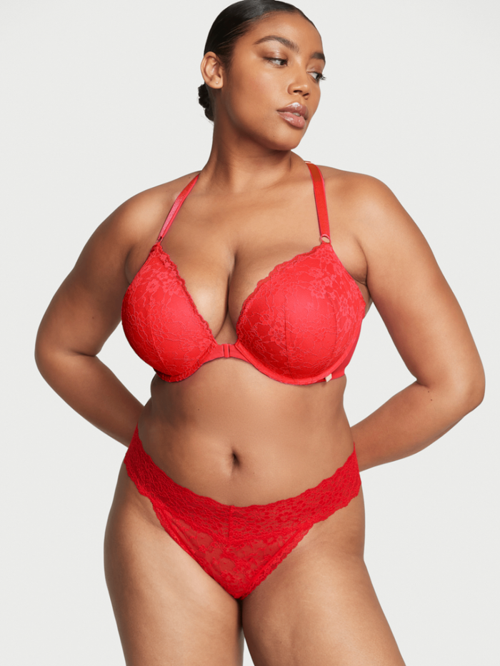 Lace Lace-Up Thong Panty