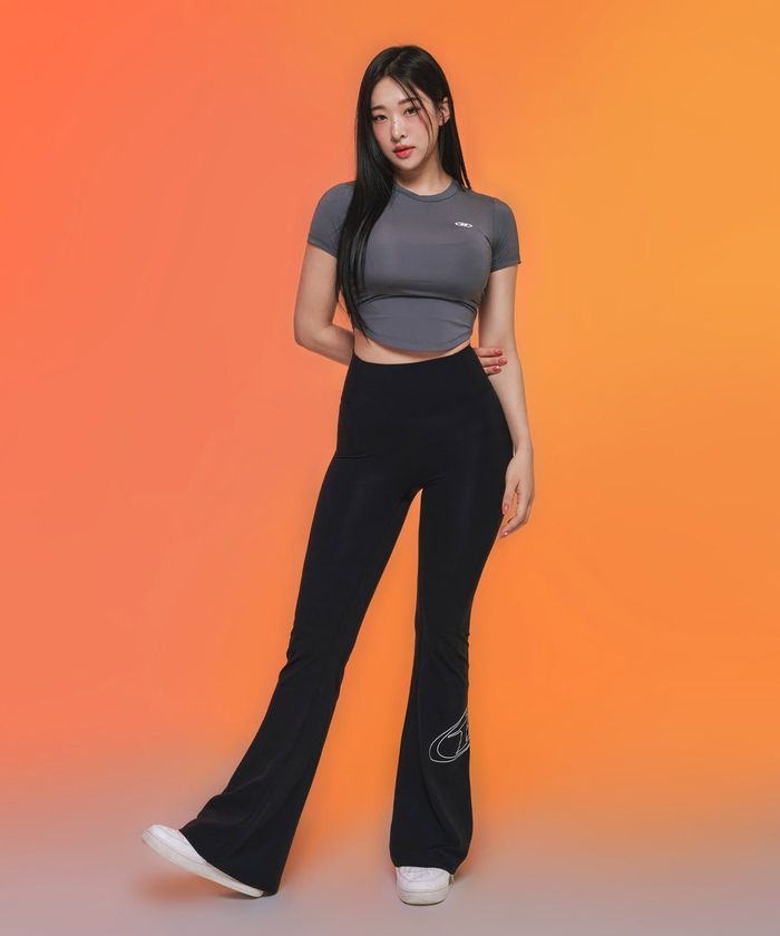 STROKE B BOOTS CUT LEGGINGS [BLACK][1]