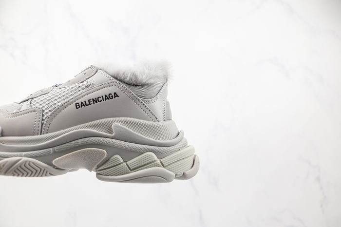 Balenciaga Triple S Fake Fur Grey