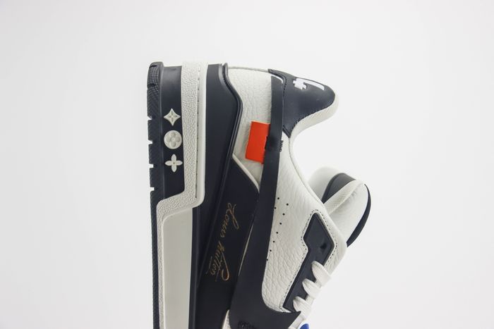 LOUIS VUITTON TRAINER SNEAKER LOW LV WHITE/BLACK