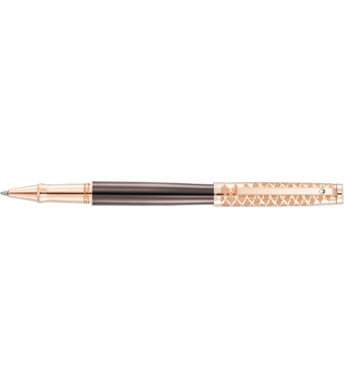Waldmann Tuscany cap with frosted vela pattern 24ct rose gold plated Rollerball Pen 