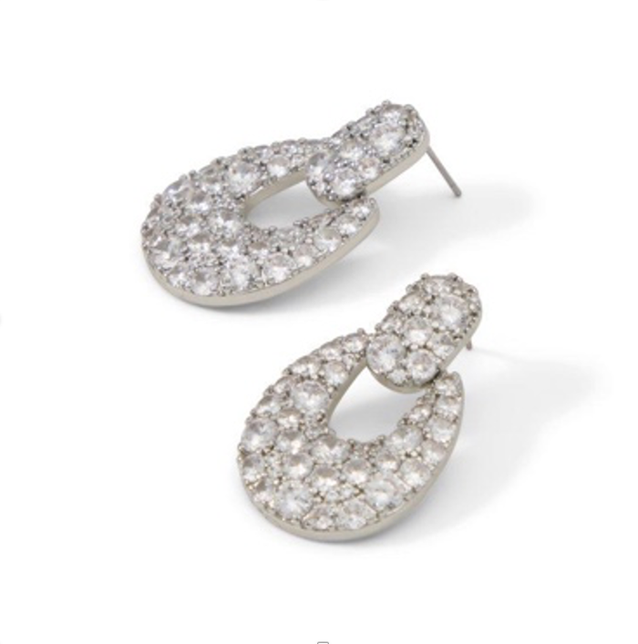 MINICHA-973-SILVER/CLEAR MULTI-L Earrings