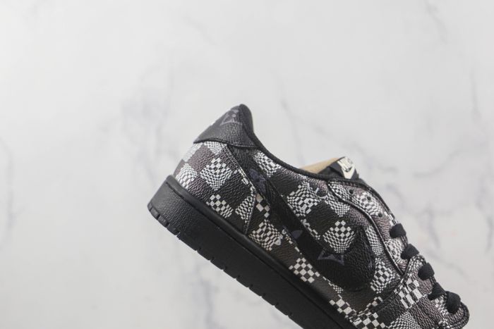 Air Jordan 1  Louis vuittonBlack check BRAB