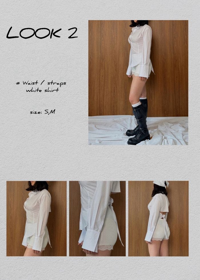 CINCHED WAIST / STRAPS SHIRT