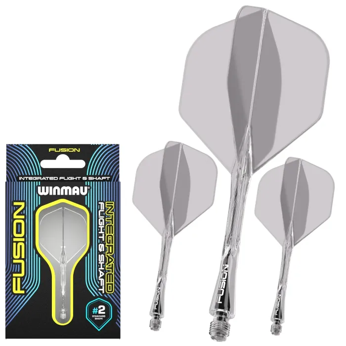 WINMAU Fusion #2 Integrated Flight & Shaft - Clear