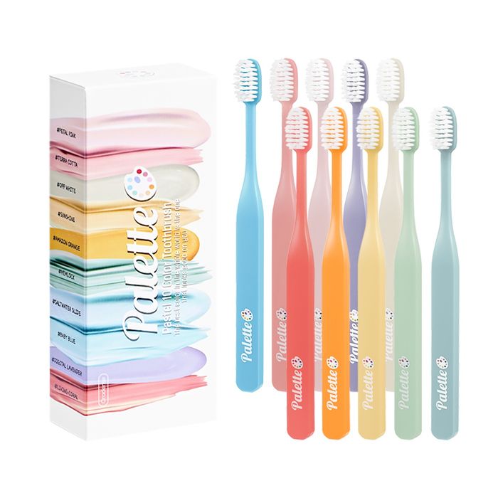 Зөөлөн үстэй сойз 10ш 24мм / Oradense Palette Toothbrush 10p. - pastel 