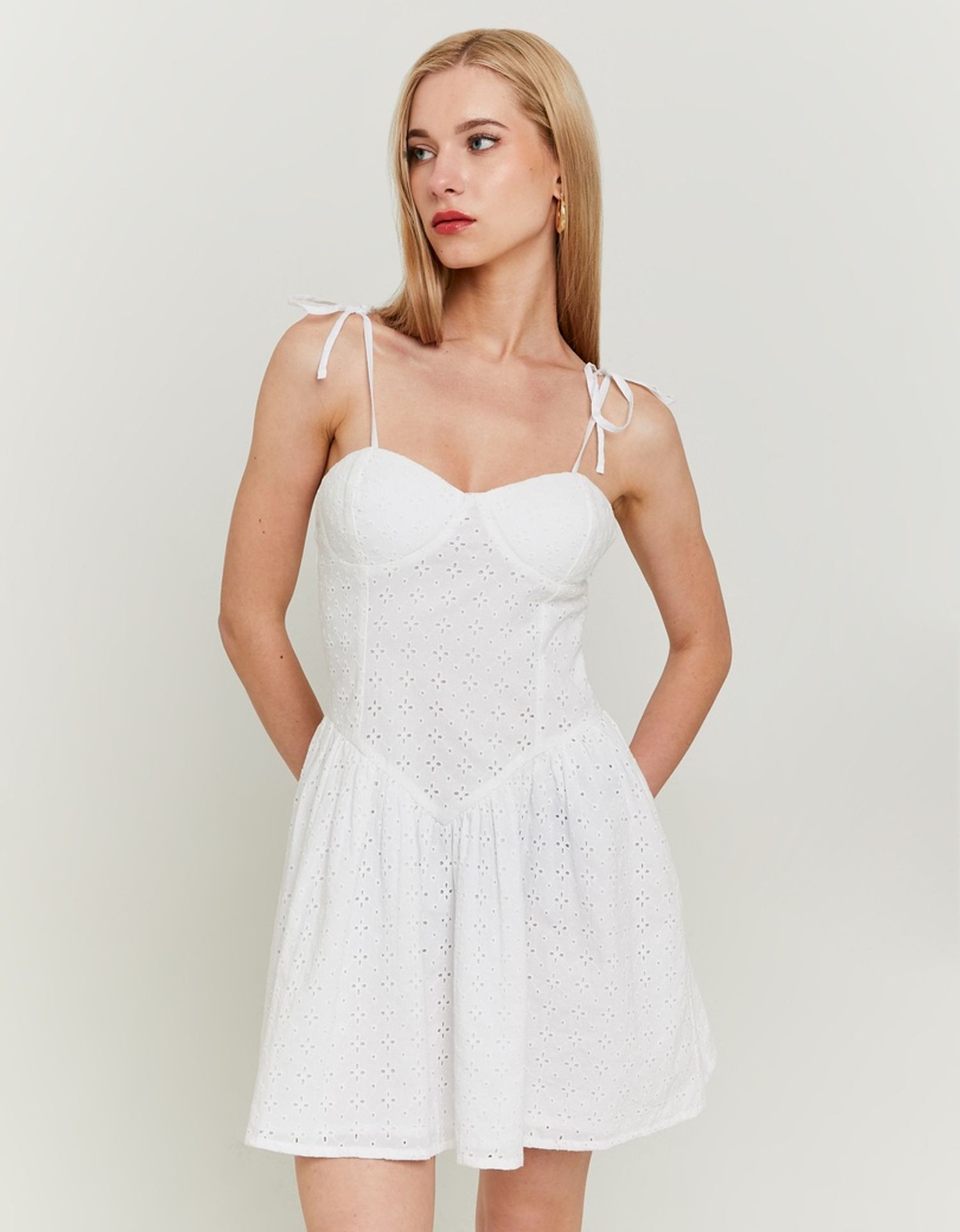 White Broderie Anglaise Mini Dress