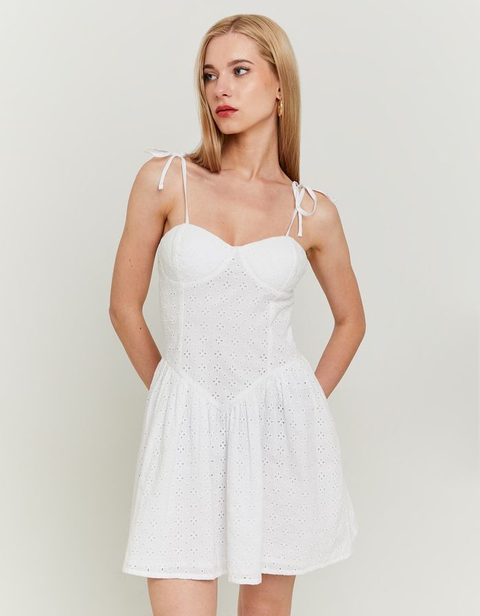 White Broderie Anglaise Mini Dress