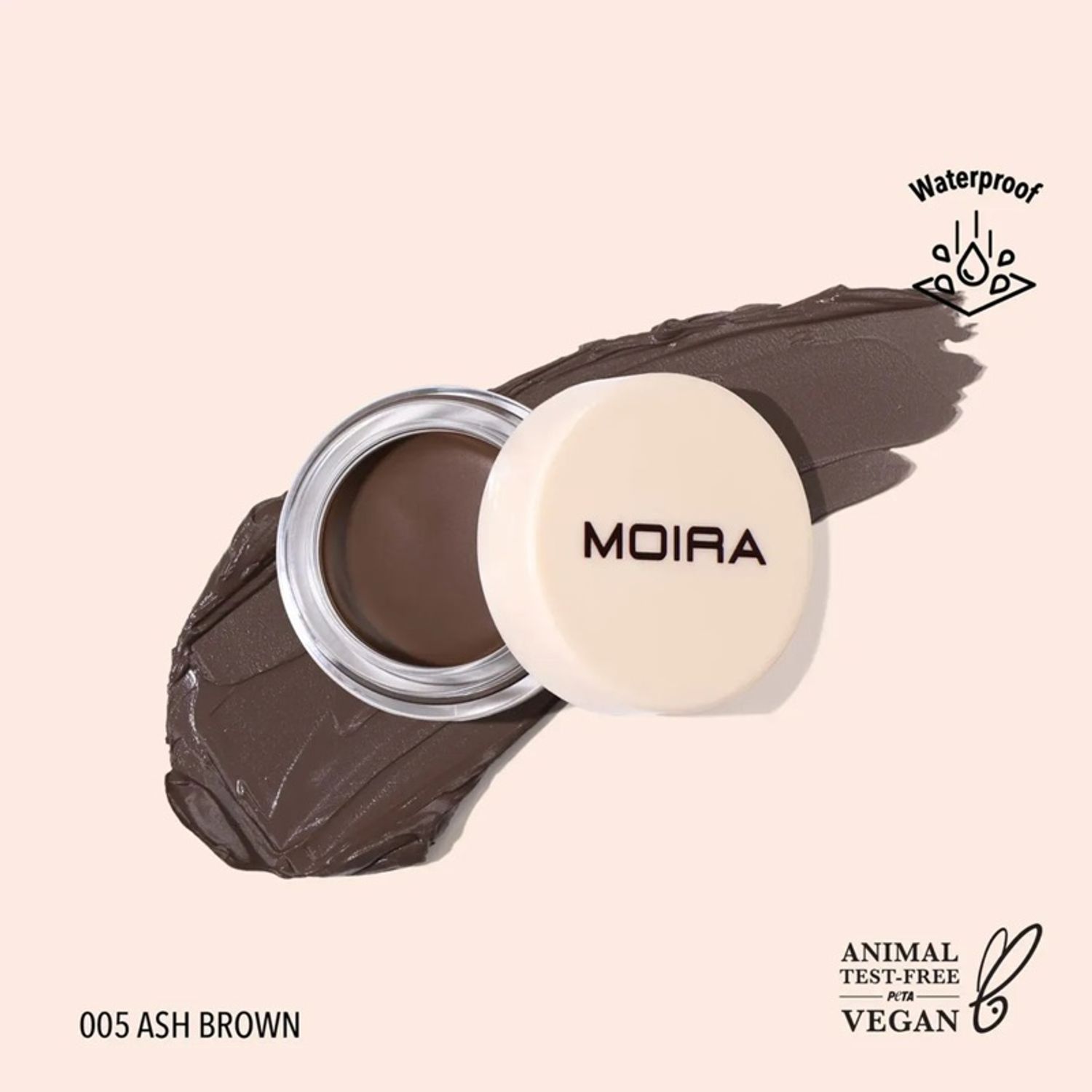 Moira define sculpt brow pomade 005 ash brown 