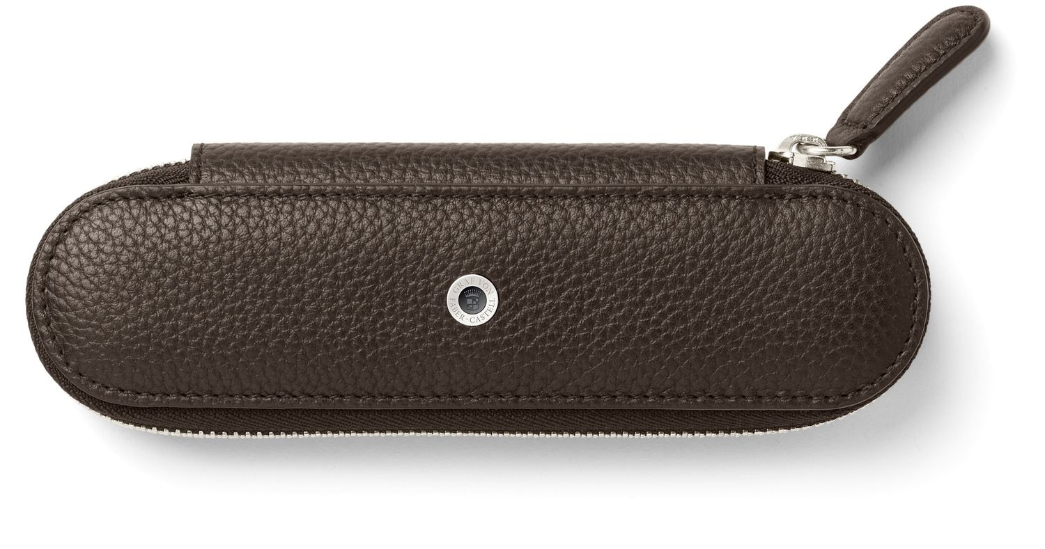 Graf von Faber-Castell  zipper 2pens  cashmere dark brown 