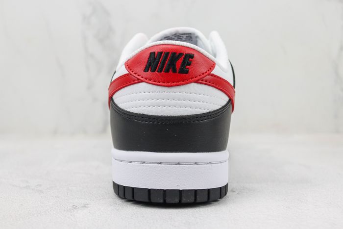 Dunk Low Retro Red Swoosh Panda Black White Shoes 