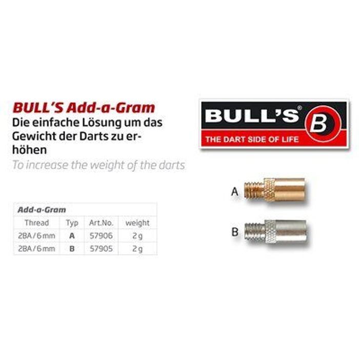BULL'S Add-a-Gram - Nickel - 2g/2BA