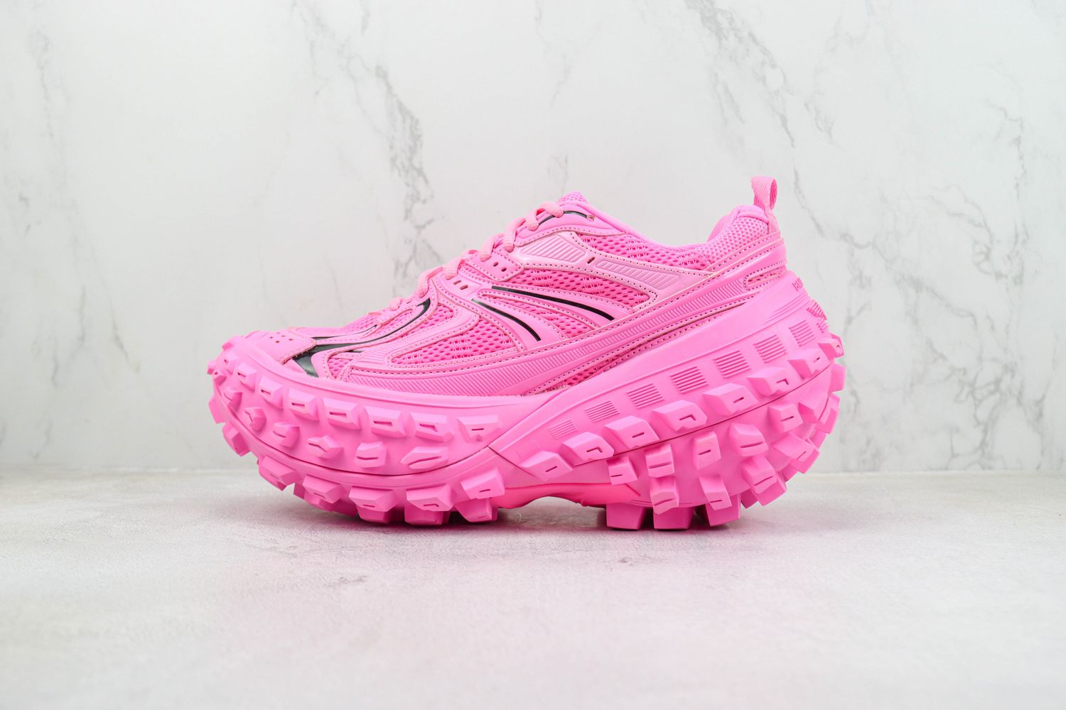 BALENCIAGA Defender Rubber Platform Sneakers pink 
