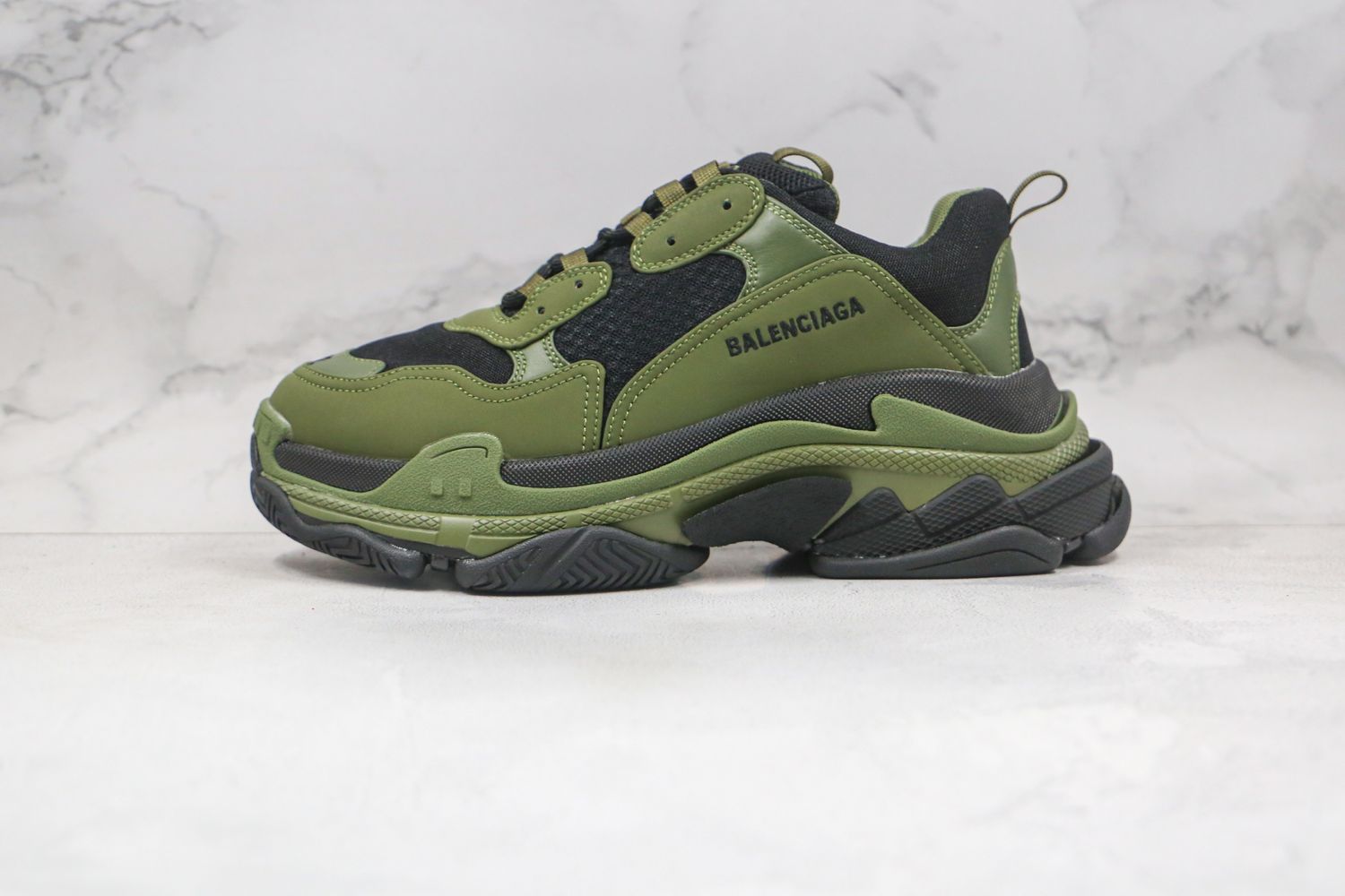 Balenciaga Triple S Dark Green Black