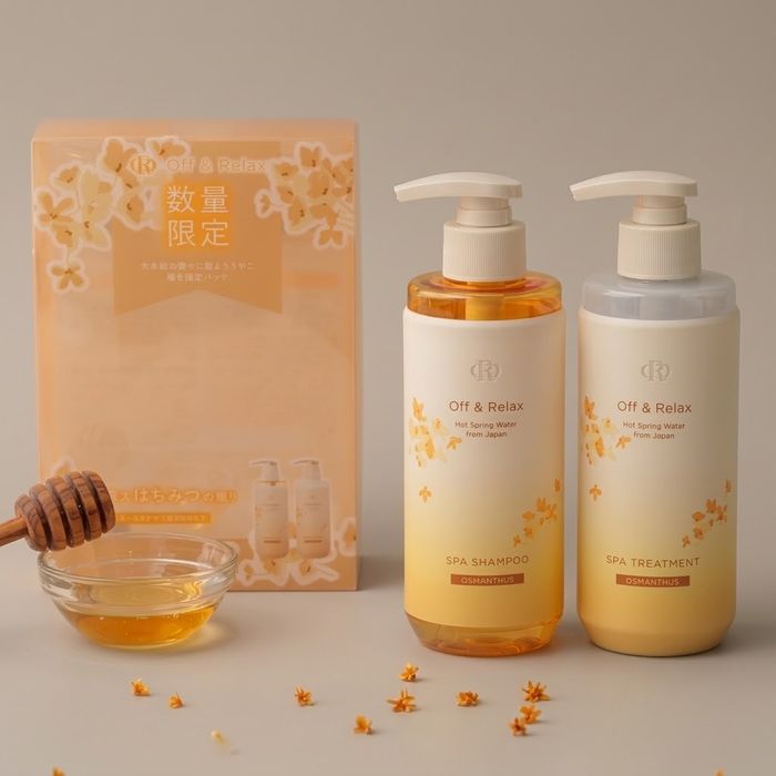 Off & Relax шампунь + нөхөн сэргээгч багц 260 мл × 2, османтус (OR Spa)