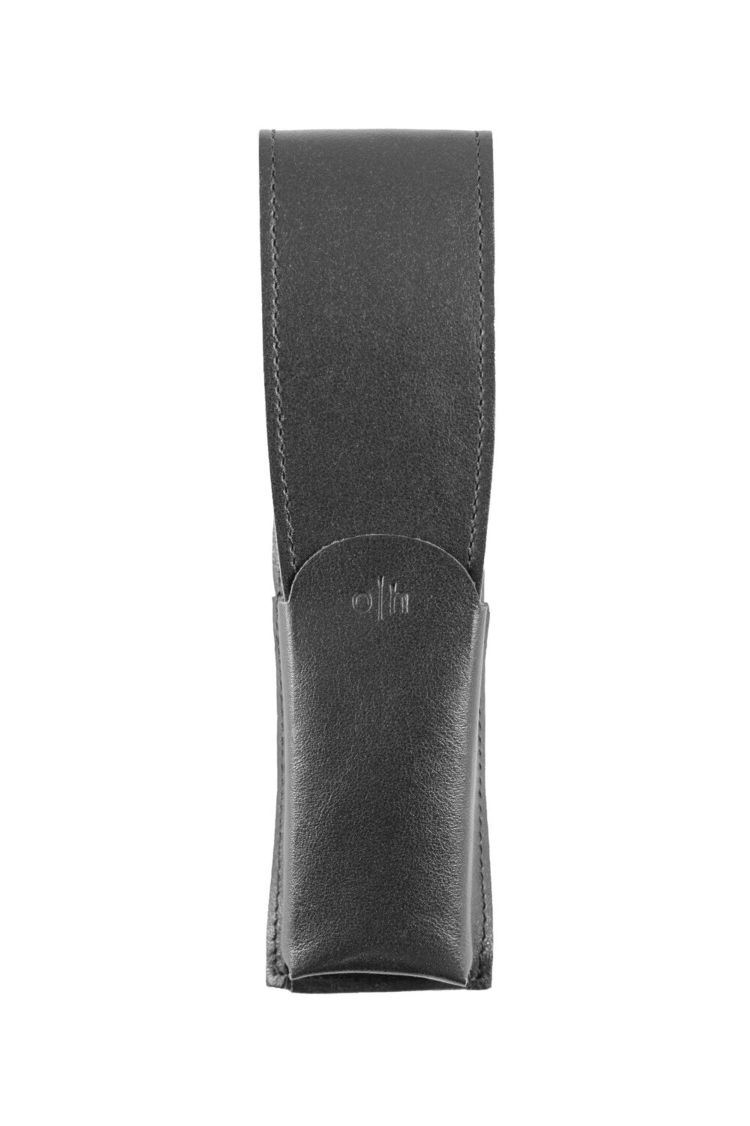 Otto-Hutt Leather pouch Blue for 2 writing instrument