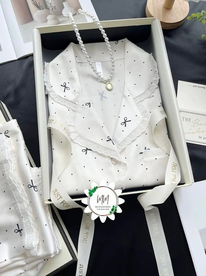 New white silk pajama