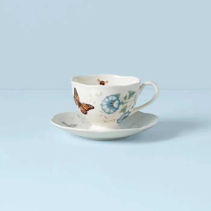 MONARCH CUP/SAUCER BUTTERFLY MDW DW