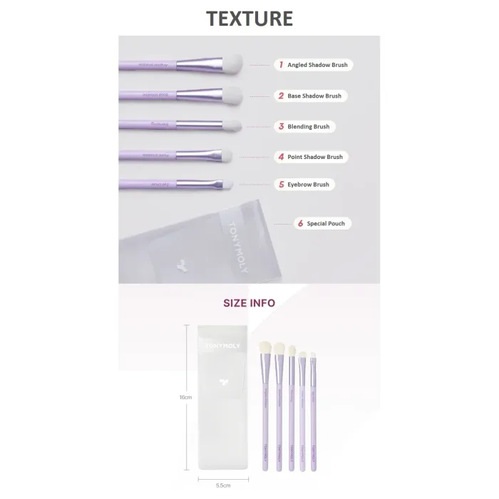 Eye make up brush set 