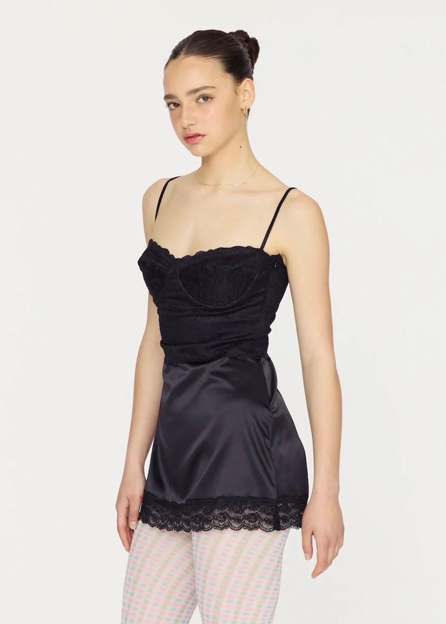 ANGEL DREAM SLIP DRESS - BLACK
