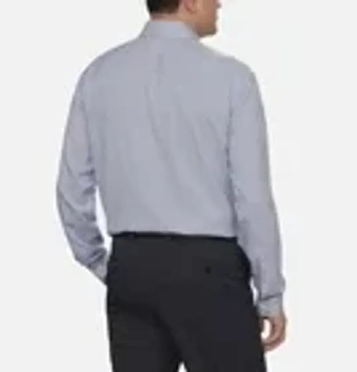 NEW Men's Kenneth Cole Dress Shirt Gray Size XL 17 - 17.5