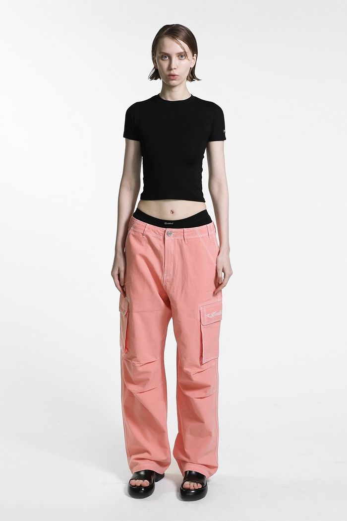  WKSP 2way cargo pants - Salmon