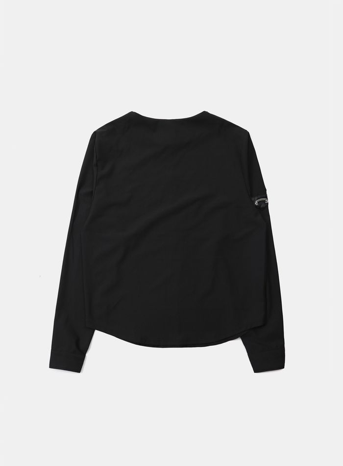 Viper Logo Boat Neck Long Sleeve - Black