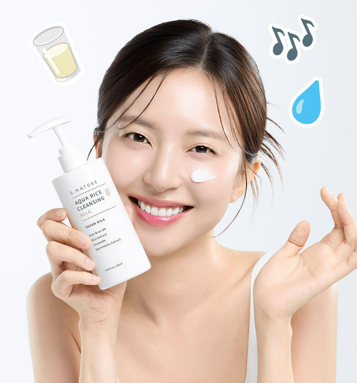 S.NATURE AQUA RICE CLEANSING MILK 280ML