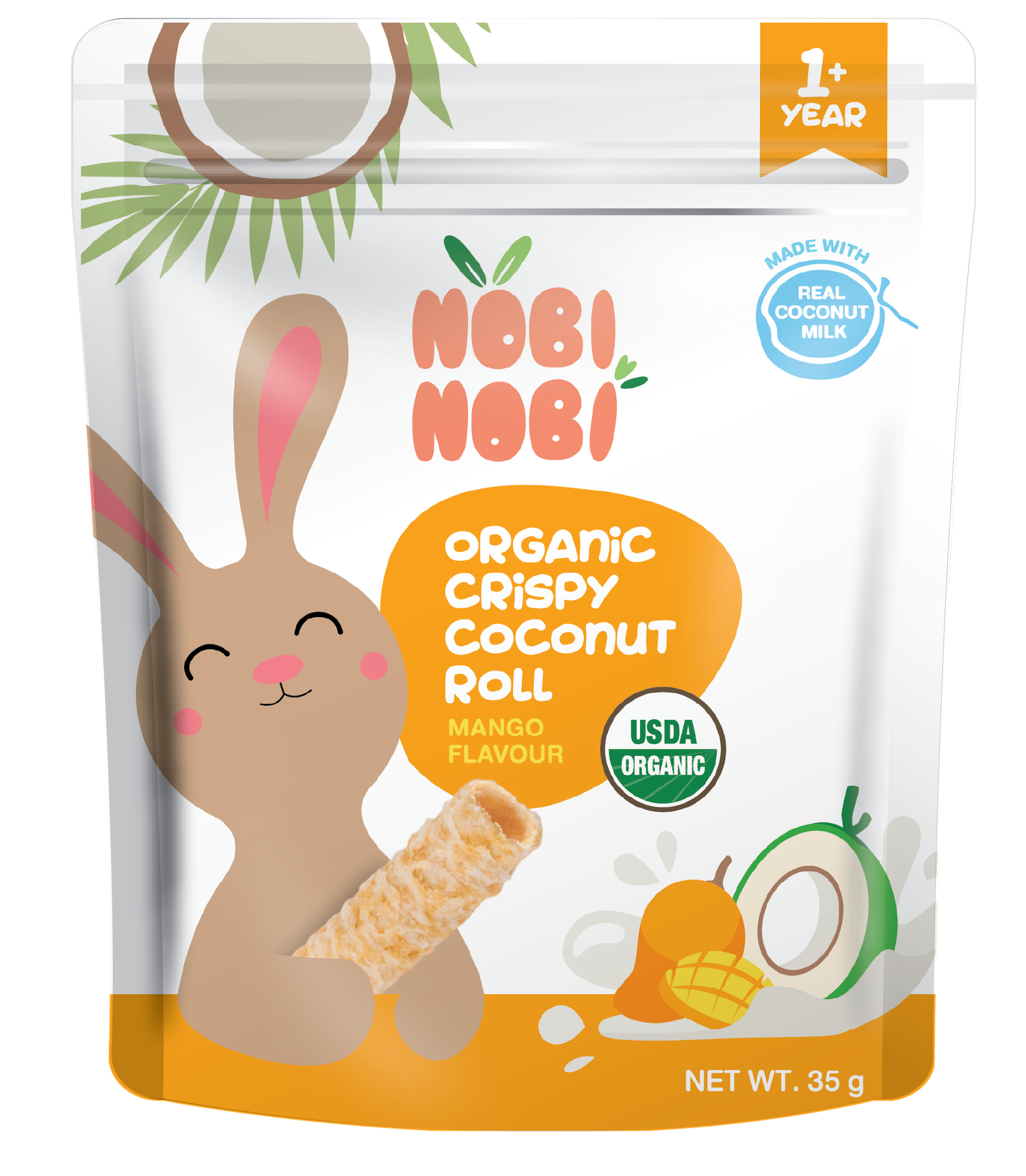 Organic Crispy Coconut Roll Mango Flavor/Кокосны шагшуурга (Манготой)