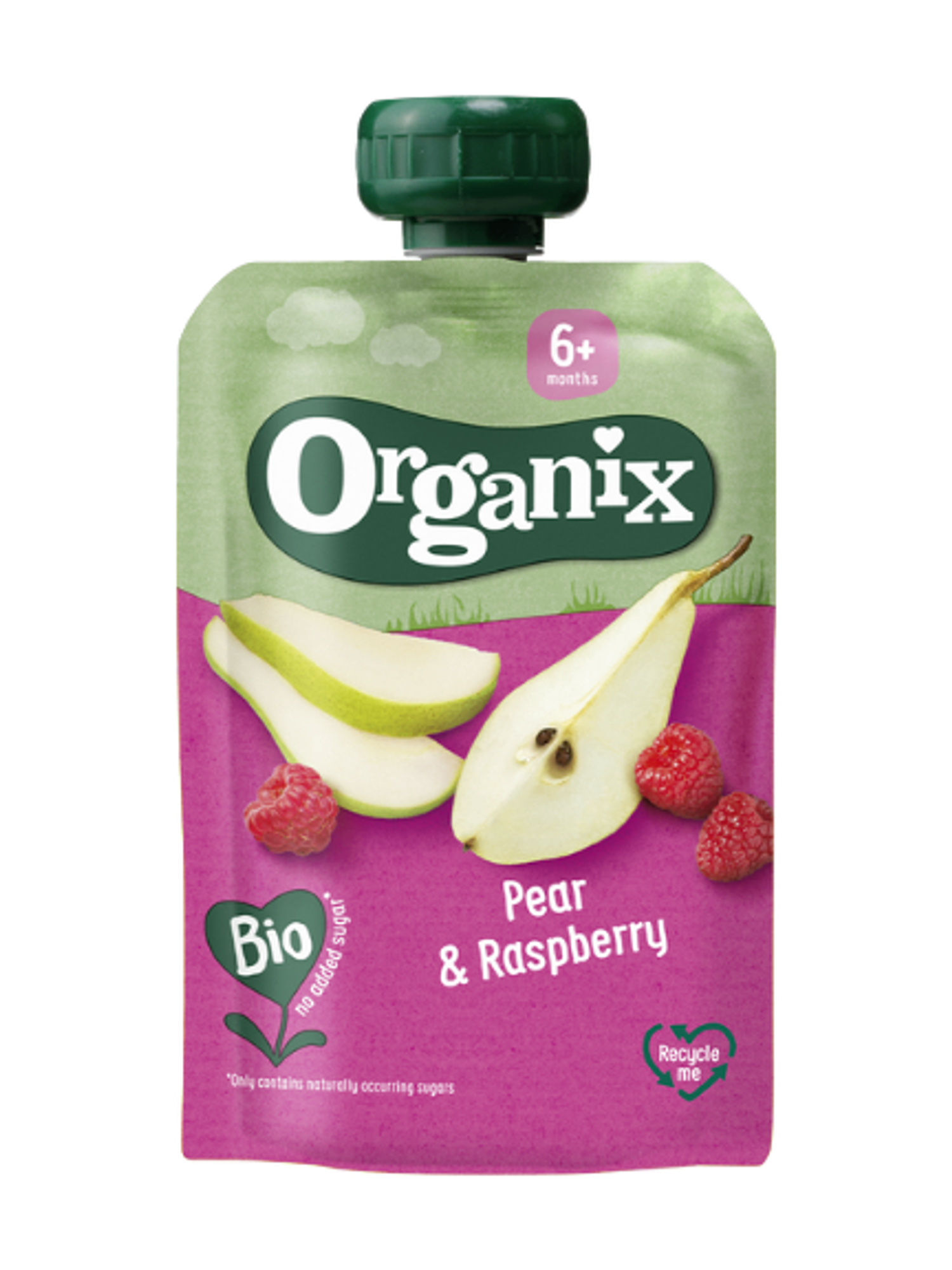 Pear & raspberry pouch / Лийр бөөрөлзгөнөтэй нухаш 100 гр