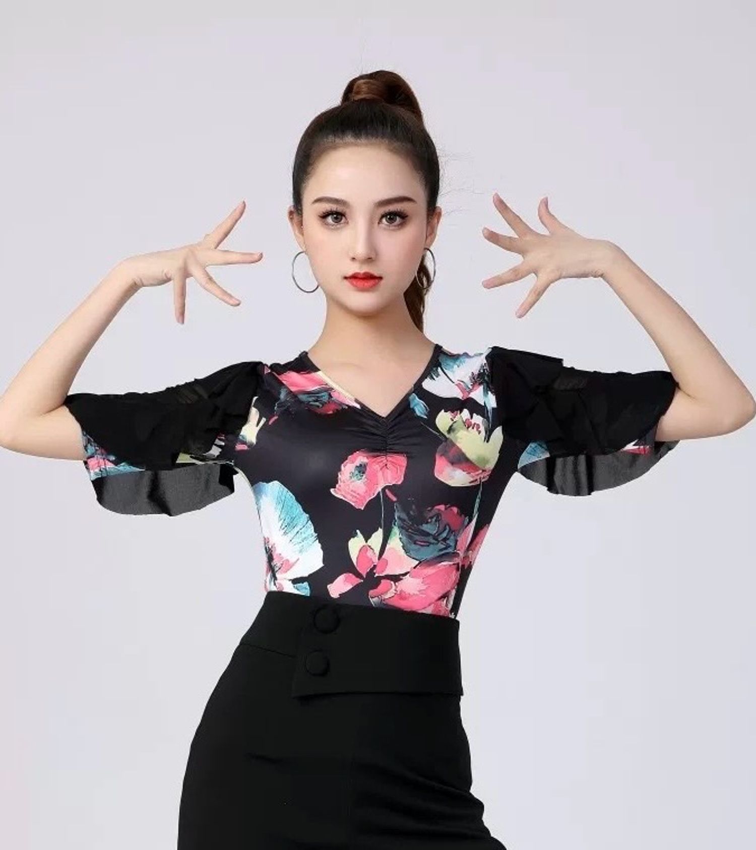 Бүжгийн цамц /цэцэгтэй/