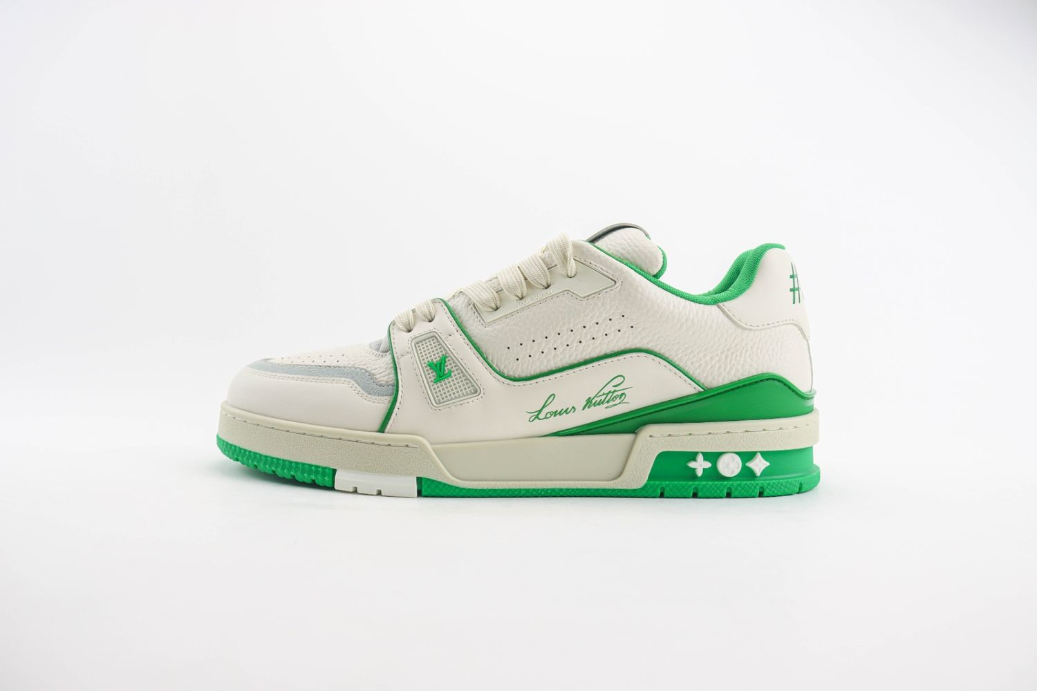Louis Vuitton LV Trainer White Green
