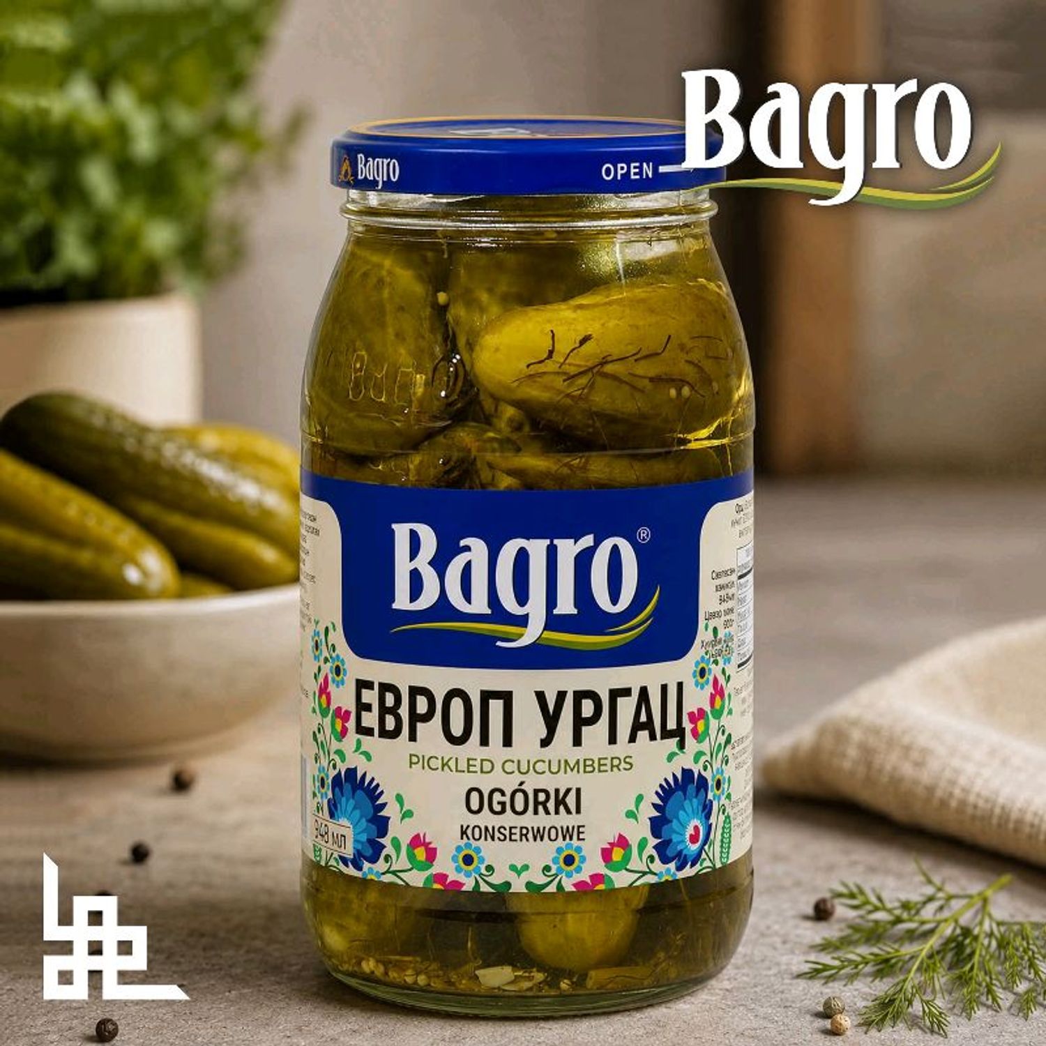 Огурцы Bagro европ 720г