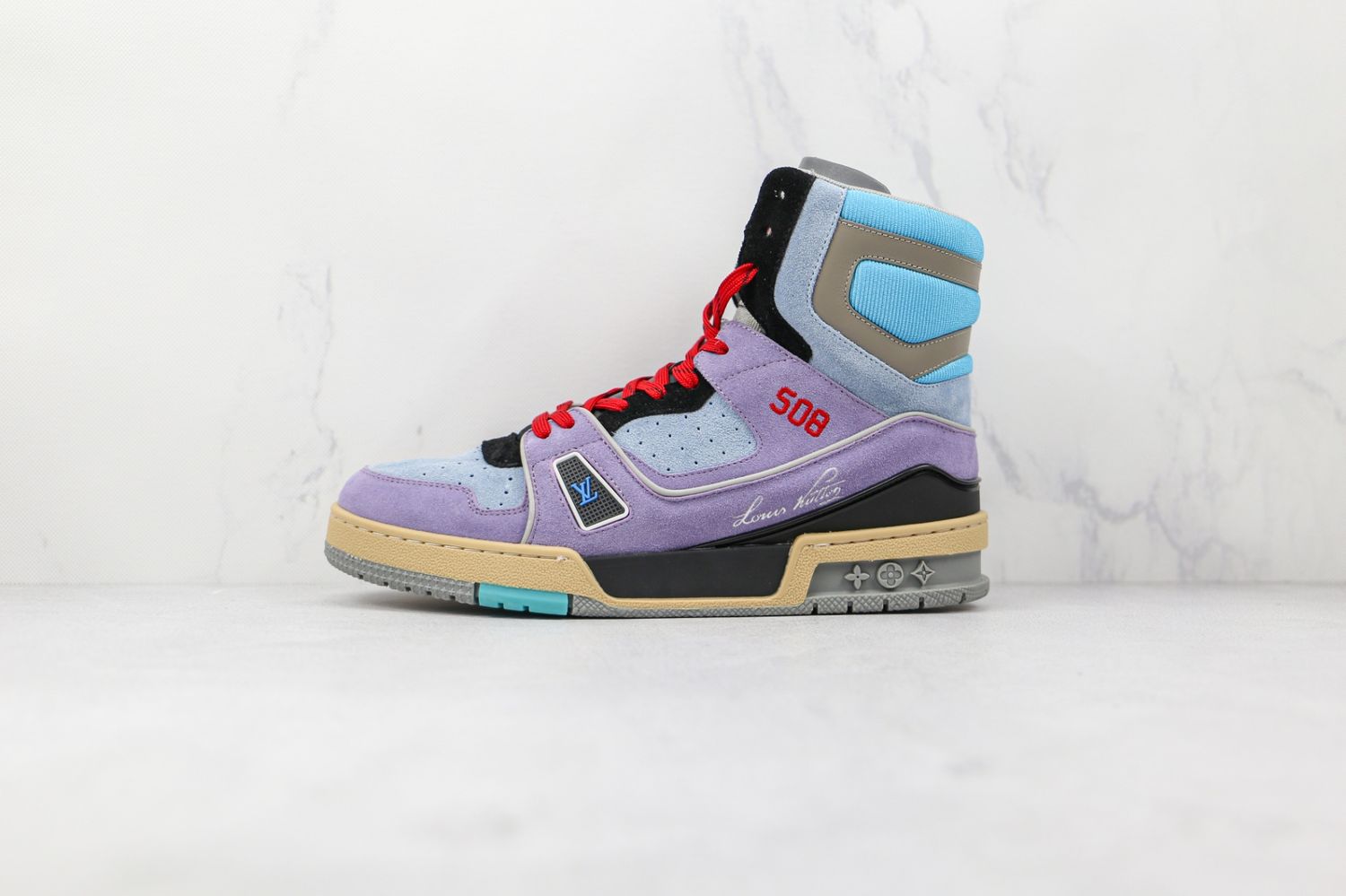 Louis Vuitton Trainer Sneaker Boot Purple