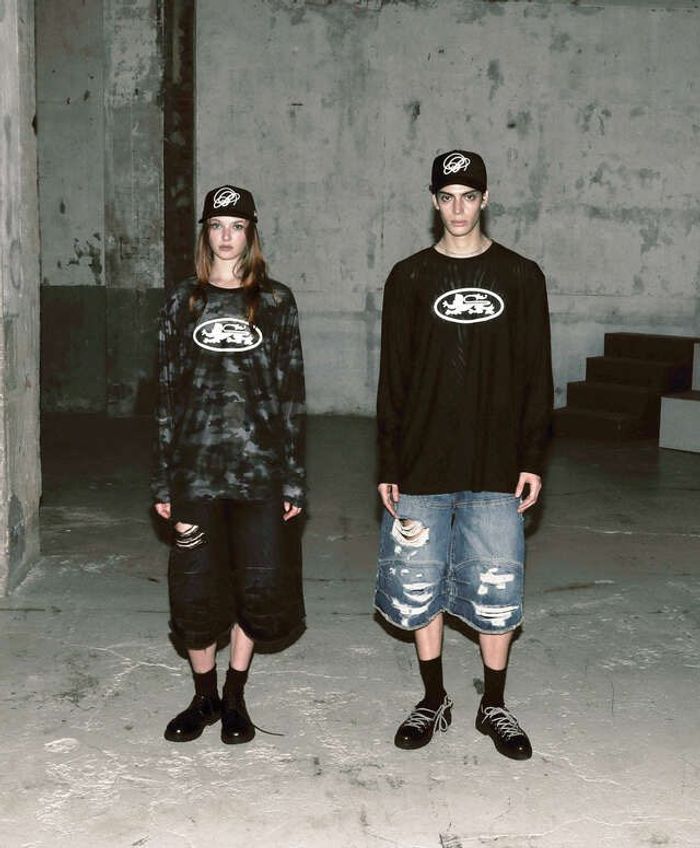 Convex Denim Long Bermuda Pants - Mid Blue