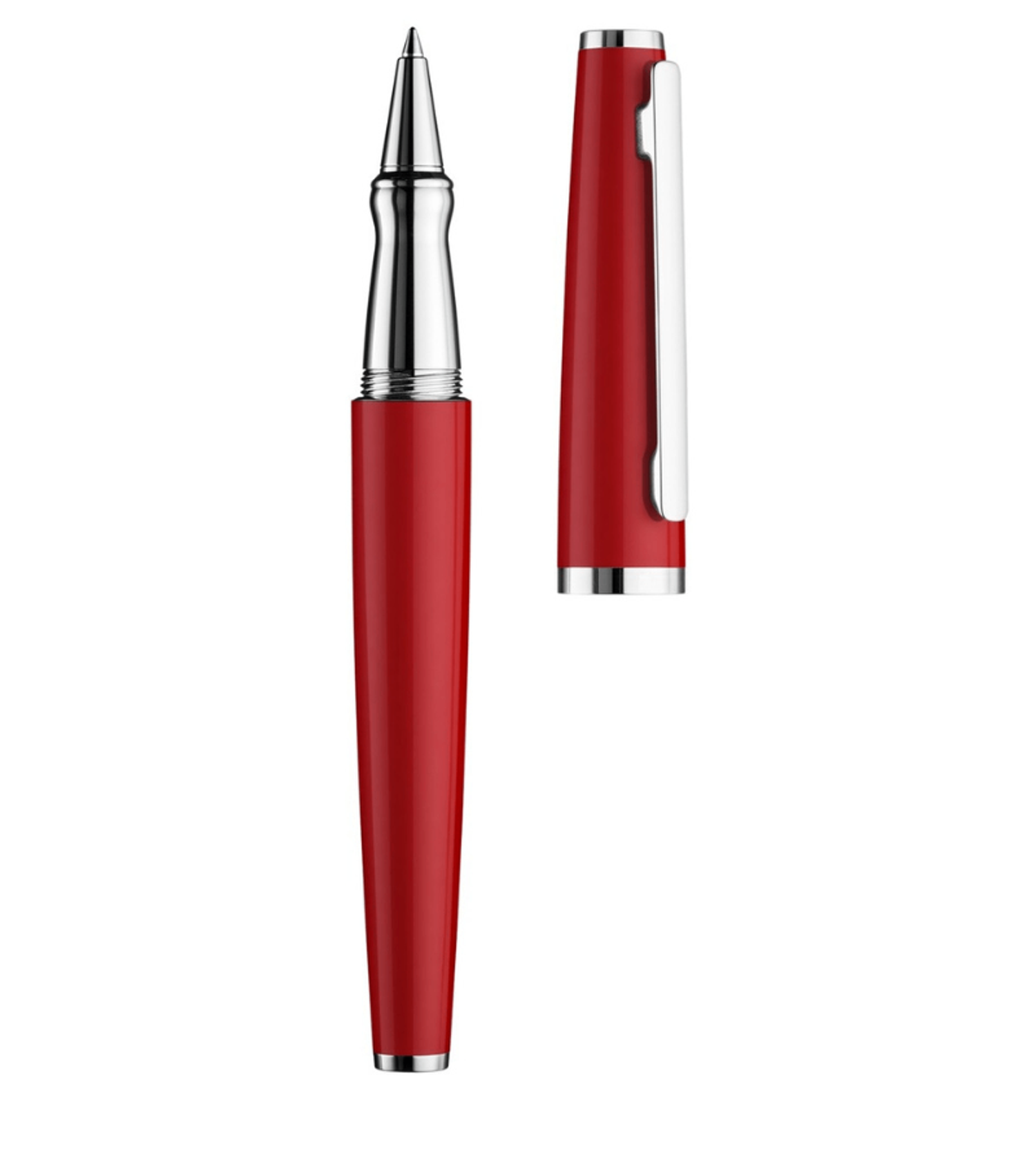 Otto-Hutt Design 06 Rollerball, red shiny, fittings platinum plated