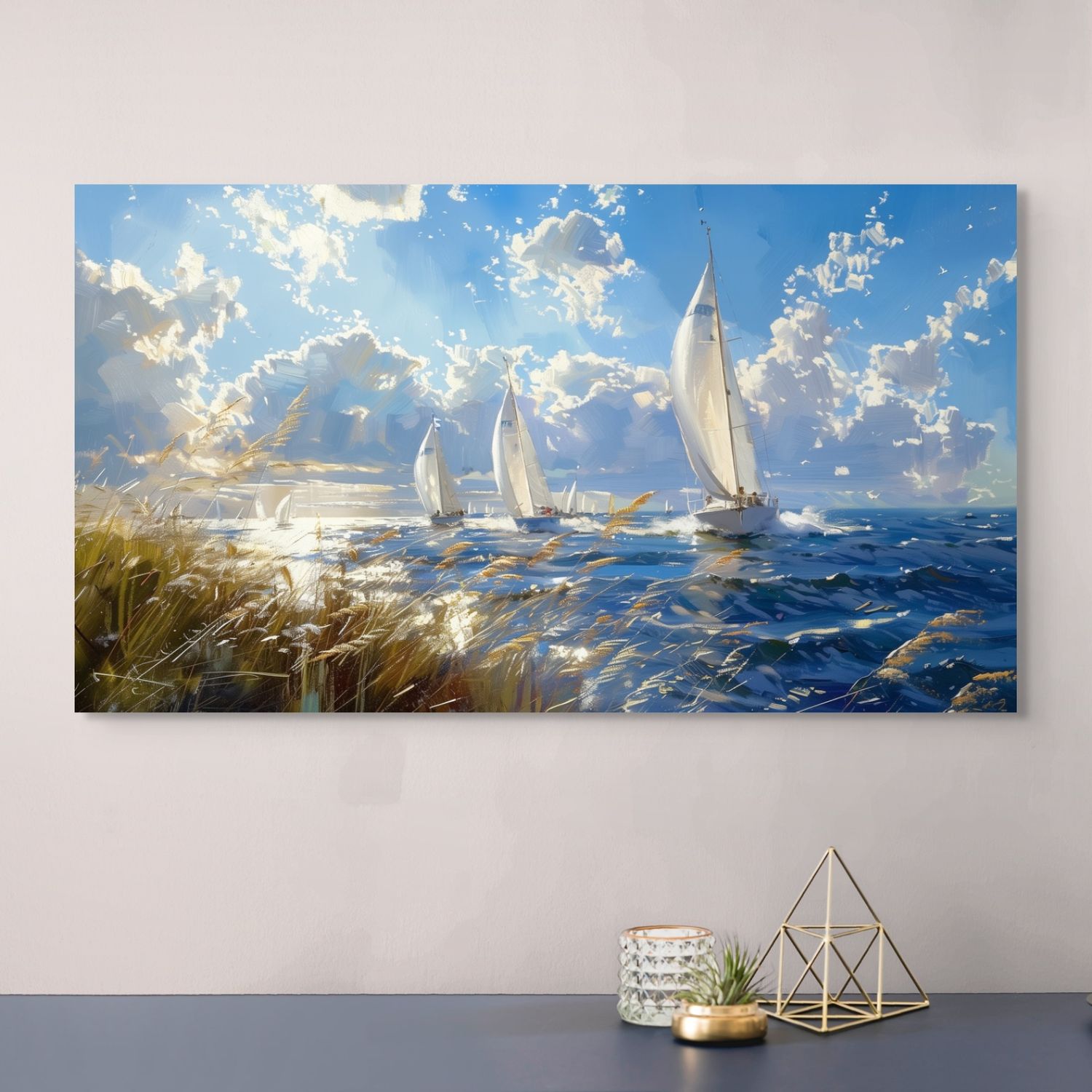 Дарвуулт завь нарны гялалзсан гэрэлд