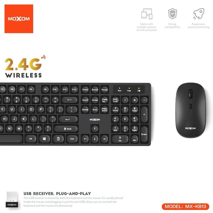 Moxom KB13 Утасгүй Гар & Хулгана