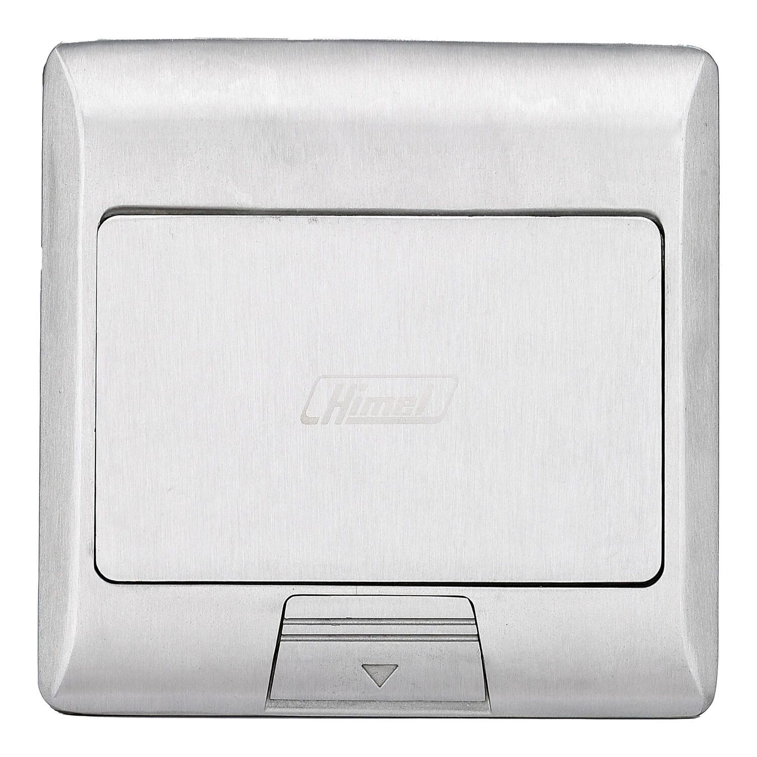 FLOOR SOCKET BOX, FLOOR SERIES, POP-UP, ALUMINIUM ALLOY,4 MODULES, SILVER