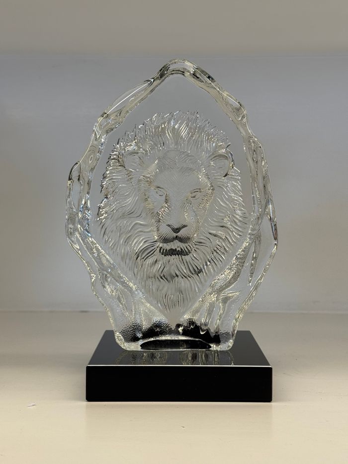 Glass Lion Sculpture