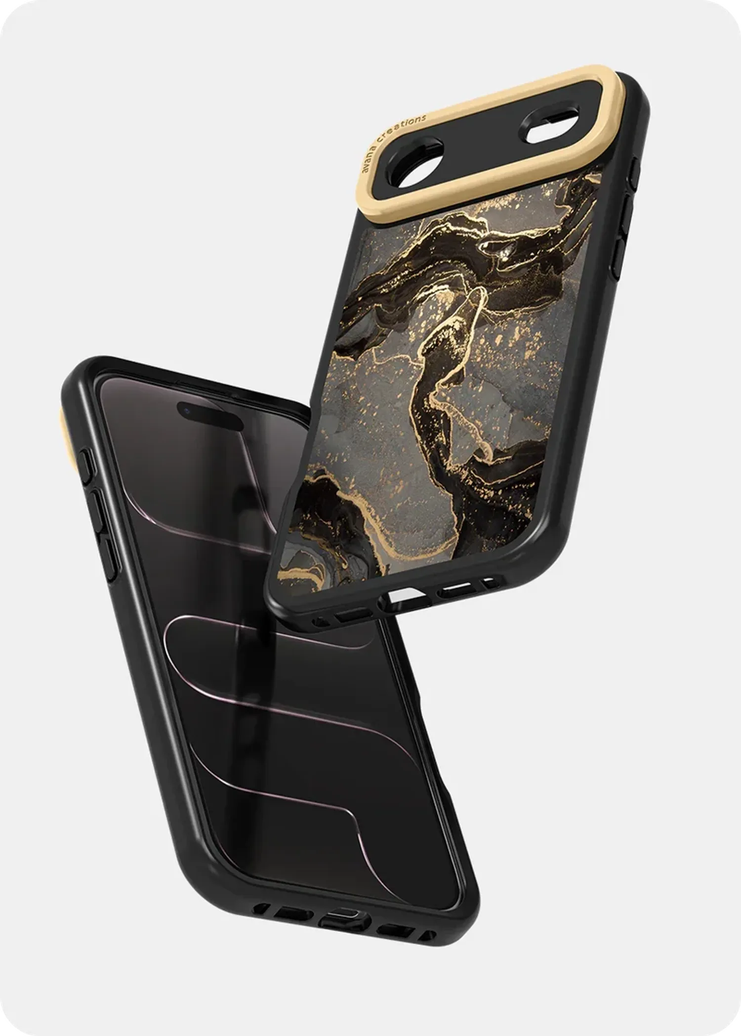 iPhone Air marbly  midnight gold