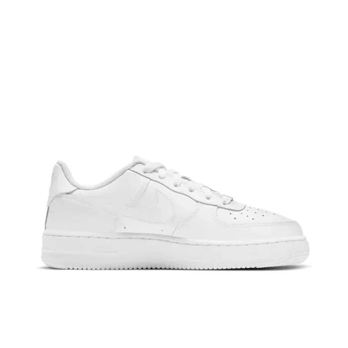 Nike Kids Air Force 1 Low LE 'White On White' Sneakers