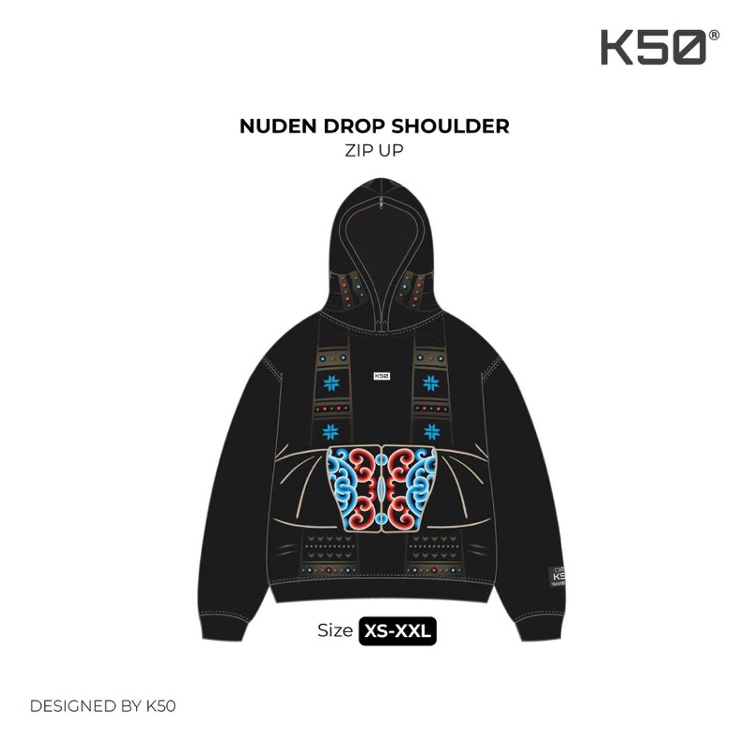 Nuden Drop Shoulder Zip-Up